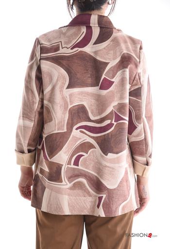 Spolverino Fantasia astratta con tasche senza fodera - ph 2