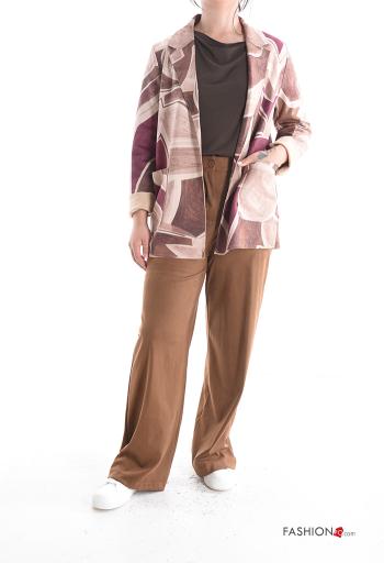 Spolverino Fantasia astratta con tasche senza fodera - ph 5