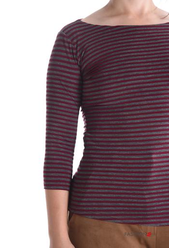 Jersey a rayas manga tres cuartos escote barco - ph 4