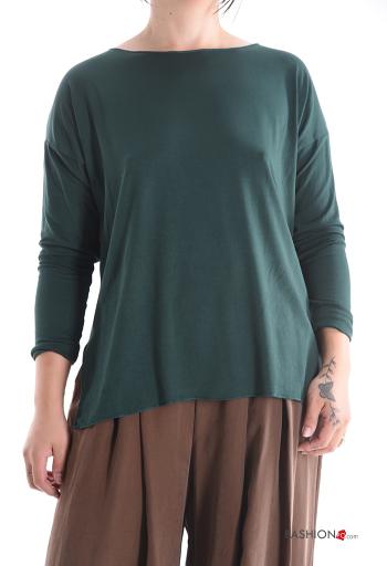 Maglietta a manica lunga con scollo a barca