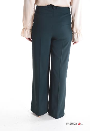 wide leg Trousers with buttons with zip with pockets - ph 2