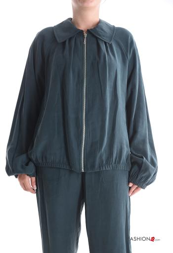 Blusão manga comprida com gola com fecho - ph 1