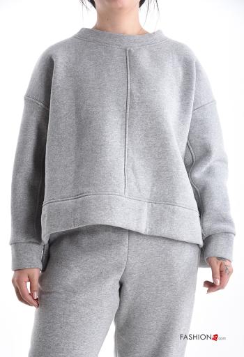 Felpa in Cotone maniche lunghe girocollo - ph 1