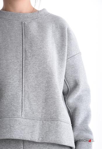 Felpa in Cotone maniche lunghe girocollo - ph 4