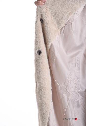 Corta-vento com forro com bolsos com botões com cinto - ph 5