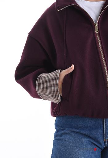 Blusão Bomber manga comprida com gola com forro com fecho com bolsos com elástico - ph 4