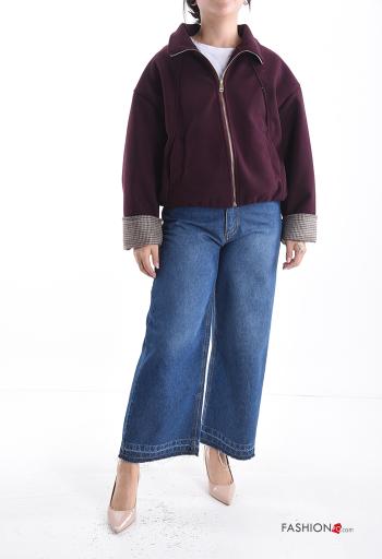 Blusão Bomber manga comprida com gola com forro com fecho com bolsos com elástico - ph 5