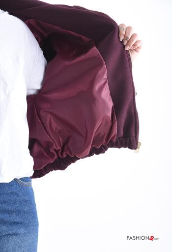 Blusão Bomber manga comprida com gola com forro com fecho com bolsos com elástico - ph 6