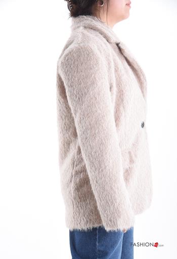 Cappotto maniche lunghe con bottoni con fodera - ph 3