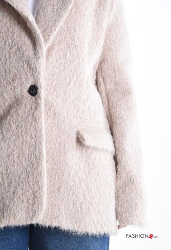 Cappotto maniche lunghe con bottoni con fodera - ph 4