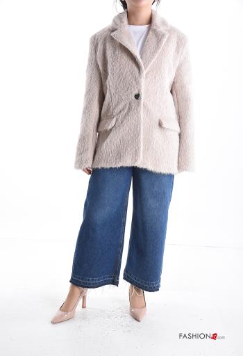 Cappotto maniche lunghe con bottoni con fodera - ph 5