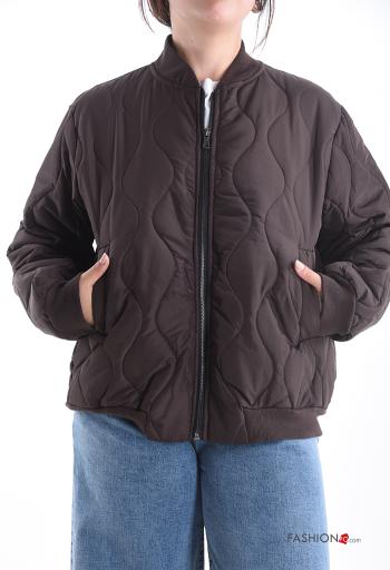 Bomber con fodera con tasche con zip - ph 1