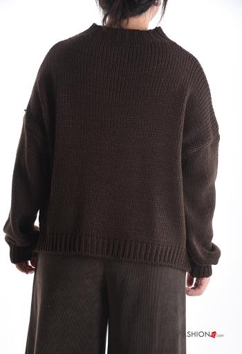 Maglione in Misto Lana maniche lunghe girocollo Fantasia astratta - ph 2