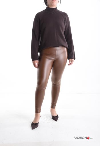 faux leather Leggings with elastic - ph 5