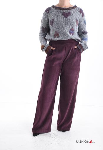 Pantalon wide leg avec poches avec élastique - ph 5