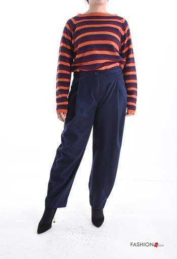 Jersey de Mezcla de Cachemira manga larga a rayas escote barco - ph 5