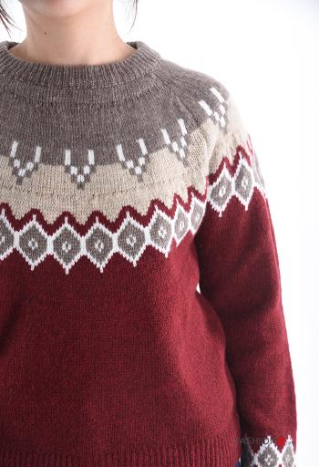 Jersey manga larga cuello redondo Estampado Geométrico - ph 4