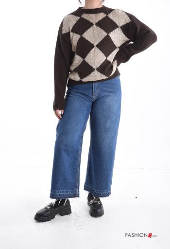 Geometric pattern long sleeve crew neck Sweater - ph 5