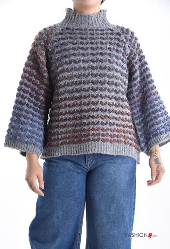 Maglione in Misto Lana maniche lunghe a collo alto