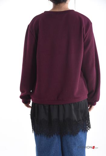 Maglione girocollo pizzo maniche lunghe - ph 2