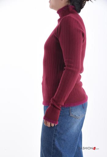 Maglione costine maniche lunghe a collo alto - ph 3