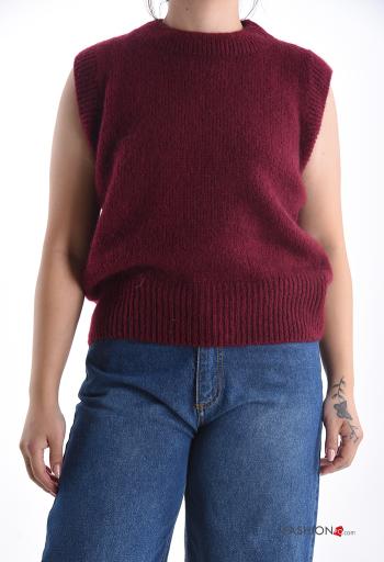Maglione in Misto Lana senza maniche girocollo