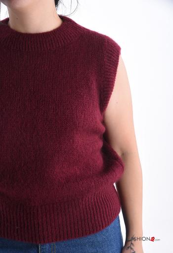Maglione in Misto Lana senza maniche girocollo - ph 4
