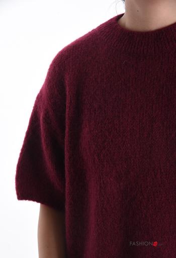short sleeve crew neck Wool Mix Sweater - ph 4