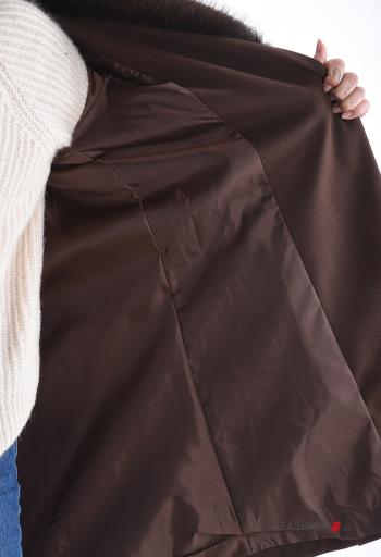 Cappotto pelliccia sintetica maniche lunghe con tasche con fodera - ph 6