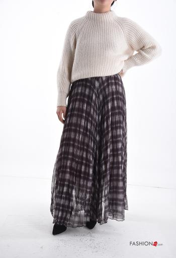 Gonna chiffon Fantasia tartan con elastico - ph 5