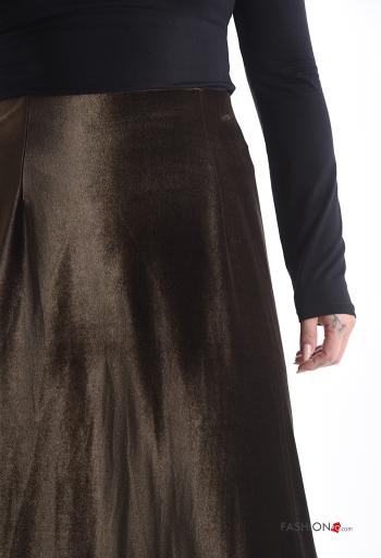 lace trim Velvet Skirt with elastic - ph 4