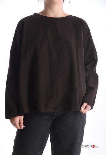 Jersey de Algodón manga larga cuello redondo con botones