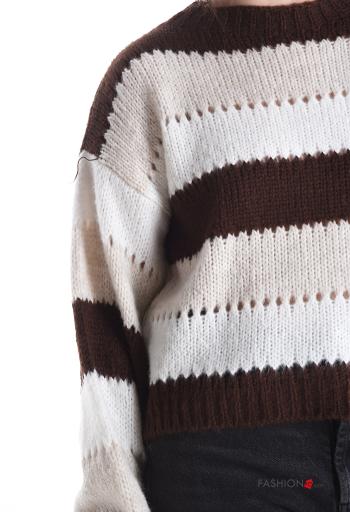 Embroidered extra long sleeve crew neck Sweater - ph 4