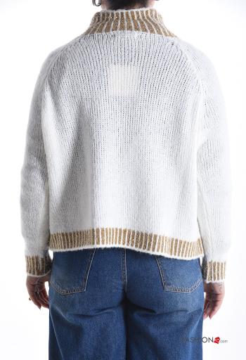 Jersey de Mezcla de Lana De lurex manga larga de cuello alto - ph 2