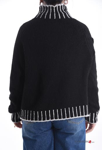 Jersey de Mezcla de Lana manga larga de cuello alto - ph 2