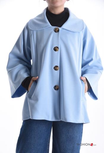 Chaqueta manga larga con cuello con bolsillos con botones sin forro