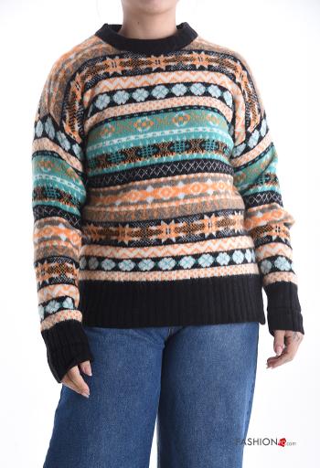 Jersey de Mezcla de Lana manga larga cuello redondo - ph 1