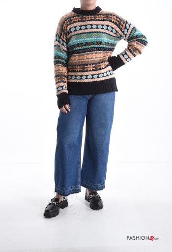 Jersey de Mezcla de Lana manga larga cuello redondo - ph 5