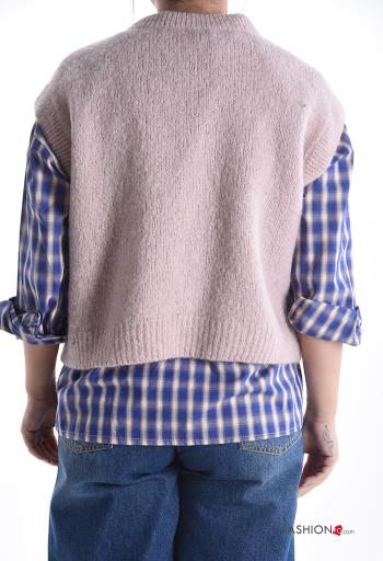 Chaqueta de punto de Mohair manga corta con cremallera - ph 2