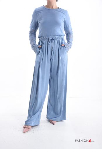 wide leg Trousers with elastic - ph 5
