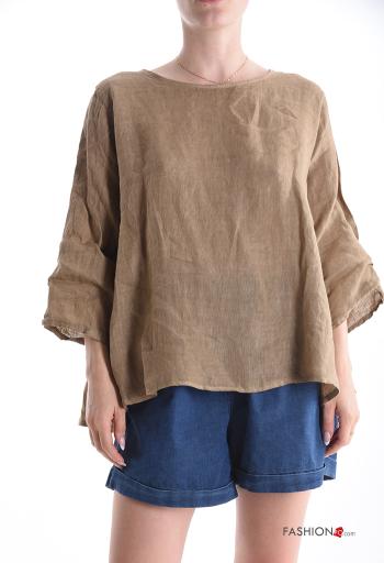 Strickpullover aus Leinen