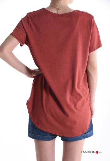 Blusa maniche corte scollo a V - ph 2