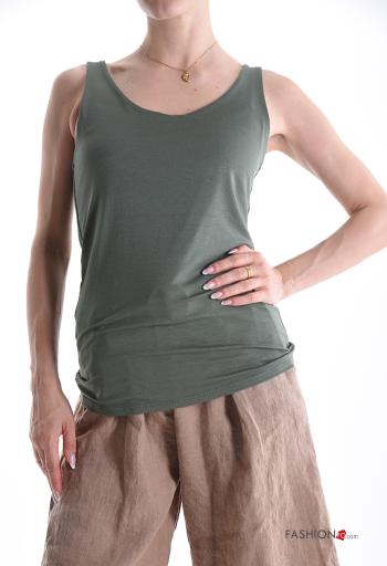 sleeveless crew neck Tank-Top