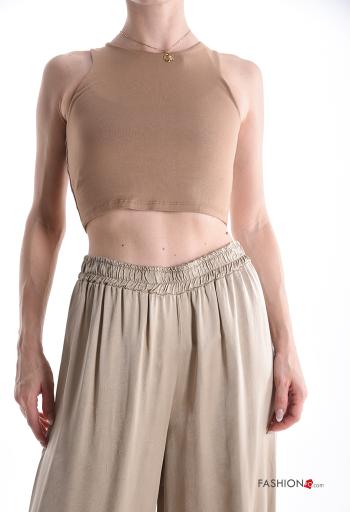 Top corto senza maniche girocollo - ph 1