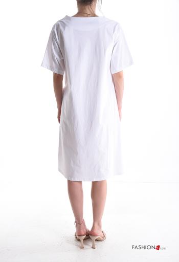 short sleeve crew neck Dress with knot - ph 2