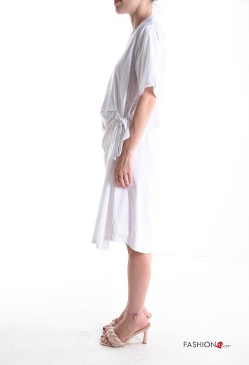 short sleeve crew neck Dress with knot - ph 3