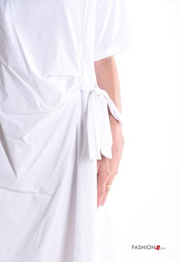 short sleeve crew neck Dress with knot - ph 4