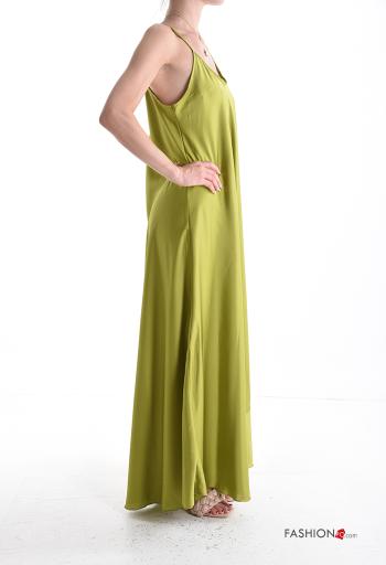 sleeveless long satin Dress - ph 3