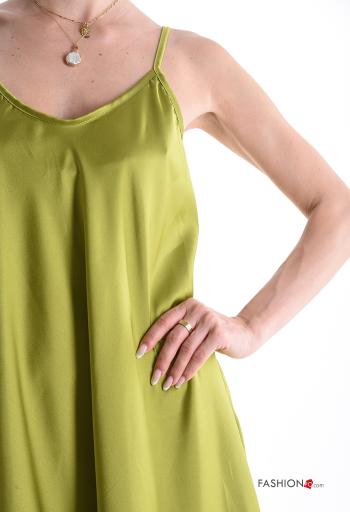 sleeveless long satin Dress - ph 4