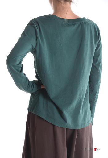 Maglietta a manica lunga in Cotone scollo a V - ph 2